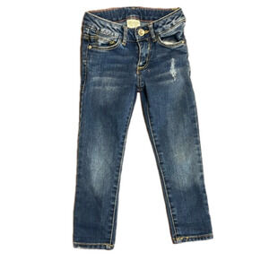 Zara girls size 3/4 years rip style jeans